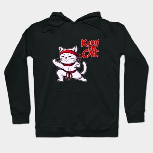 white cat kung fu cat master Hoodie